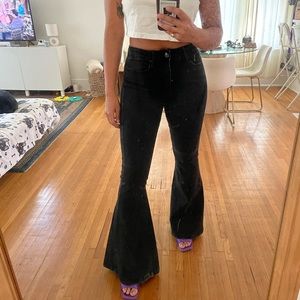 Bell bottom denim pants